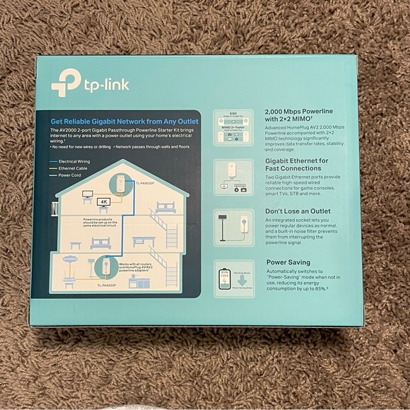 NIB TP-Link AV2000 Powerline Adapter - Picture 13 of 15